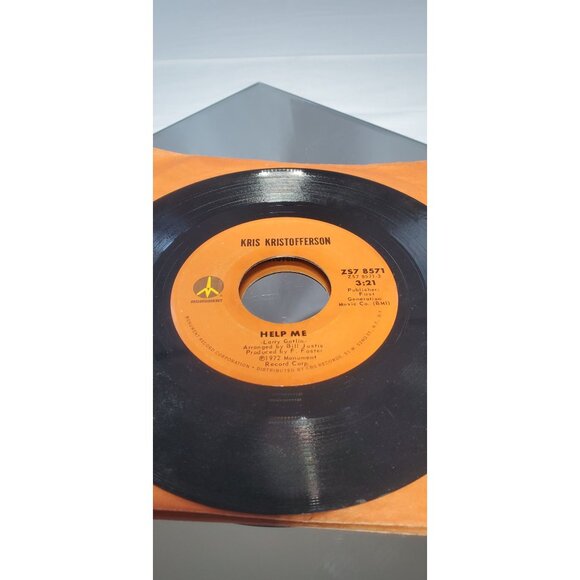 Kris Kristofferson - Why Me Help Me Monument Vinyl Record 45rpm 1972 - Picture 2 of 6